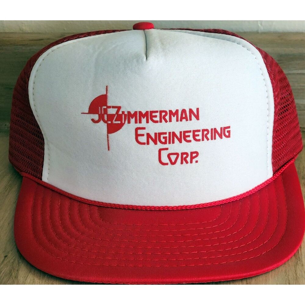 Vintage Hat J.C. Zimmerman Engineering Corp Wisconsin Advertising Cap Snapback